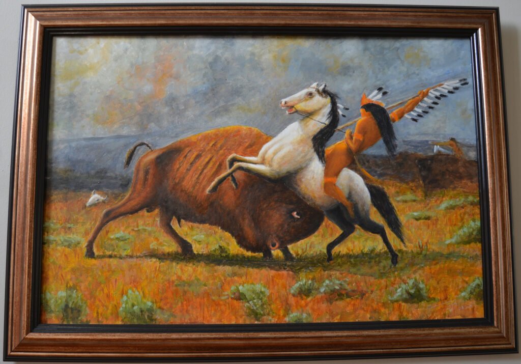The Last Buffalo — painting by Navjot Singh