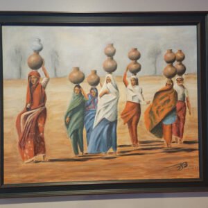 The Water Bearers of the Desert — painting by Navjot Singh